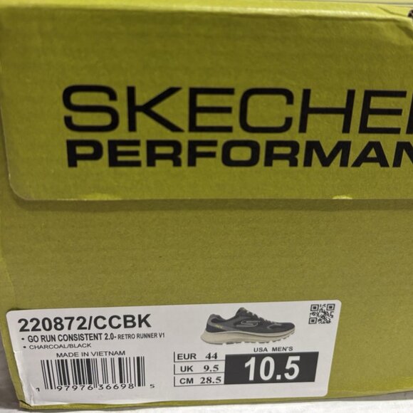 Skechers Men’s Go Run Consistent 2.0 Sneakers Gray/Black, Size 10.5 M - Picture 7 of 7